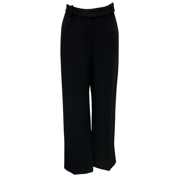 ALEXANDRE VAUTHIER BLACK WOOL GAUZE PANTS - Picture 1 of 4